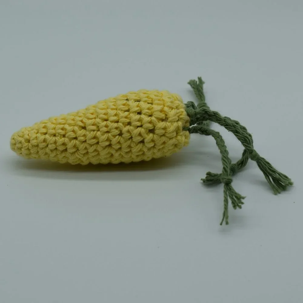 Hand Crafted Crochet catnip carrot cat toy